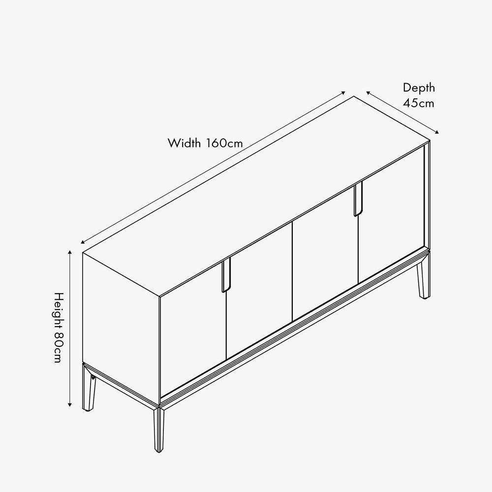 Gio Black & Natural Acacia Wood Sideboard